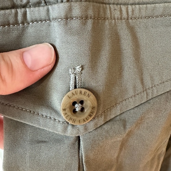 Lauren Ralph Lauren micro sanded twill cargo pants, green , size 10 - Picture 7 of 8